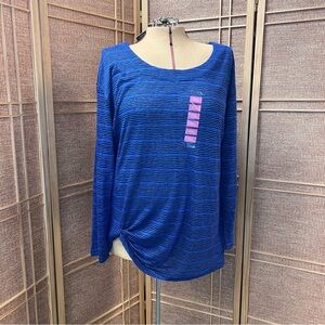 Jones New York Blue Striped Women's Top A